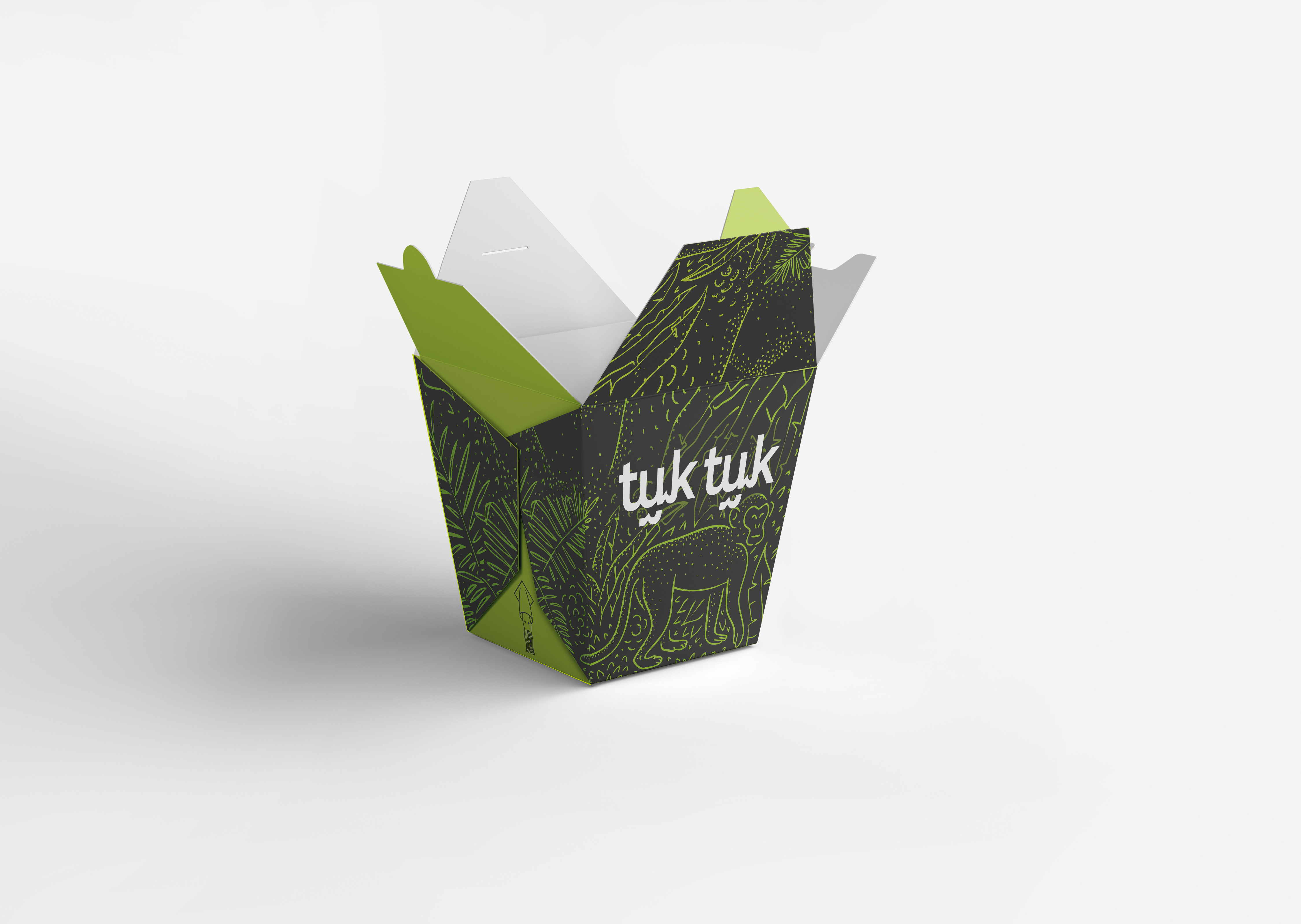Free Chinese Food Packaging Box Mockup
